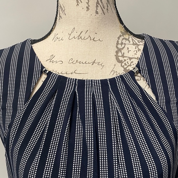 Tommy Hilfiger Navy and White Striped Blouse - Picture 6 of 8